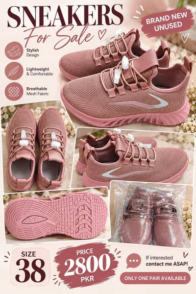 Shein Pink Sneakers for girls