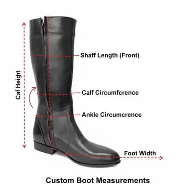 Handmade Genuine Leather Knee High Riding Boots – Black