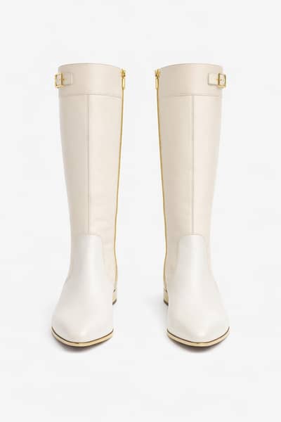 Genuine Leather Knee High Riding Boots – Handmade
