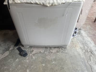 Haier double washing machine in full size