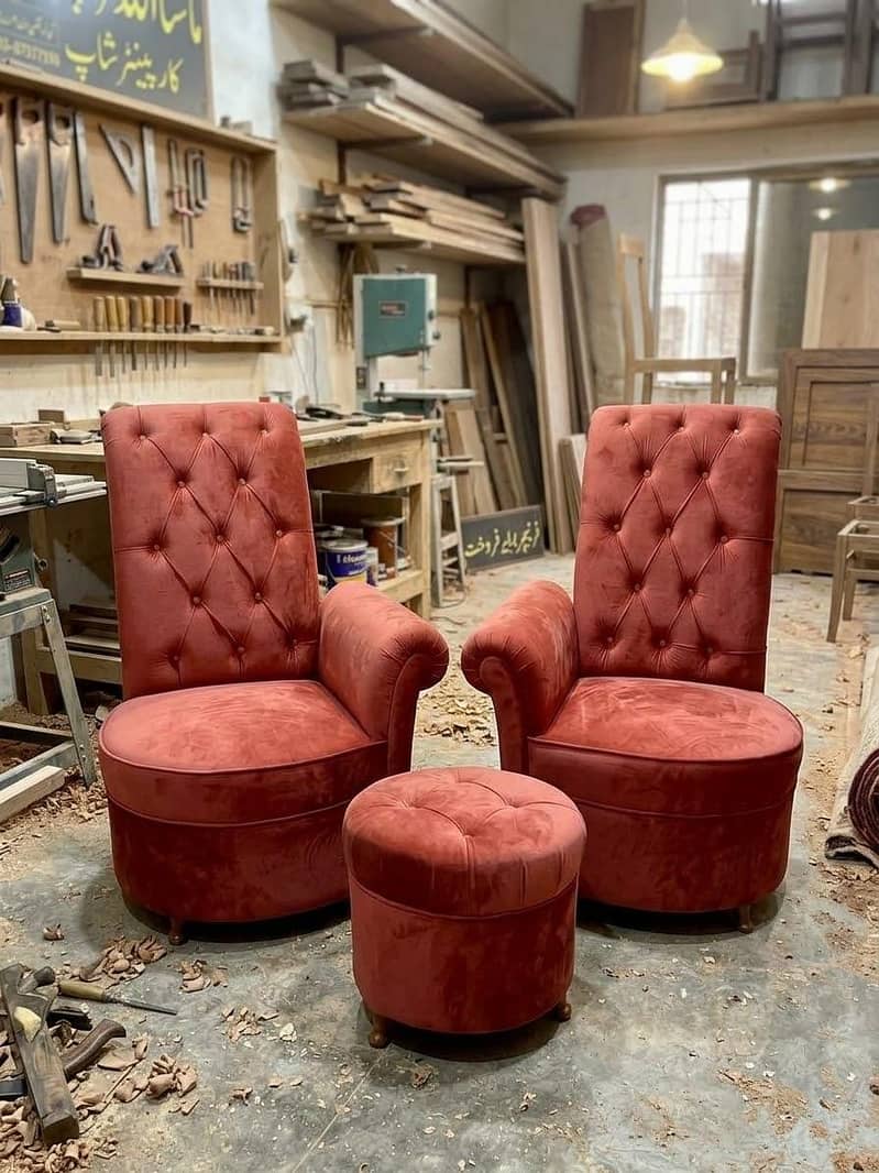 Sofa chair set with table 0