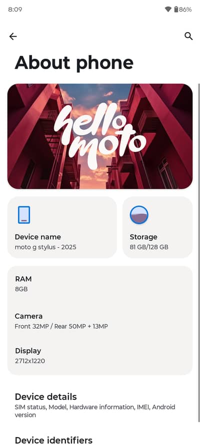 Motorola Moto G Stylus sim Lock