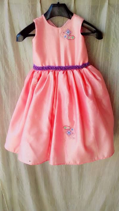 1. Pink Frock 2. Black Silk Maxi Frock Handmade