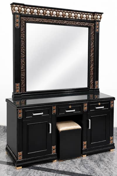 Heavy Wooden Dressing Table