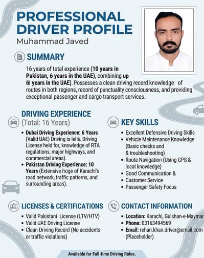 mujhe driver job ki jarurat hai