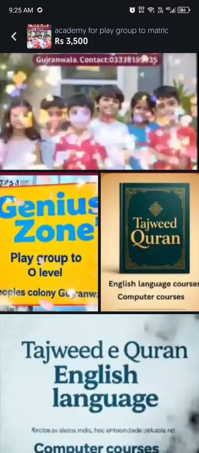 Academy for play group to matric