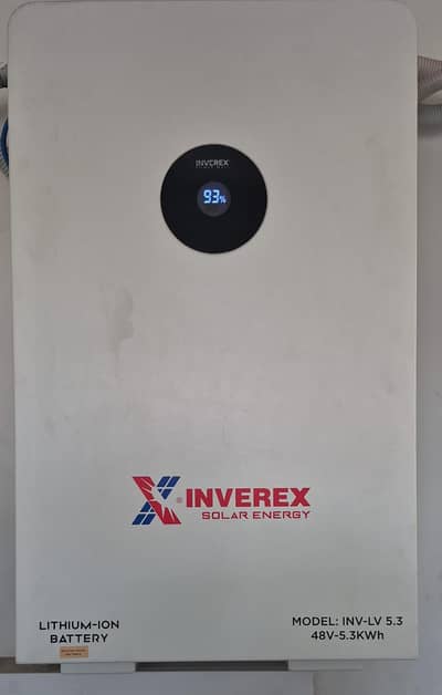 2 Inverex Lithium Batteries (5.3kwh) IP65 with SOH at 97.9% and 98.4%