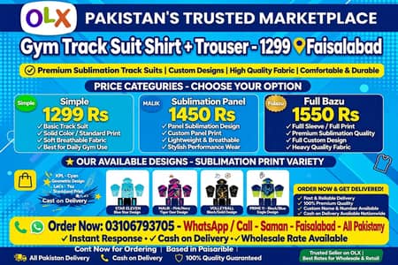 PSL cricket kit,gym track suit 1299 to 1550 Faisalabad
