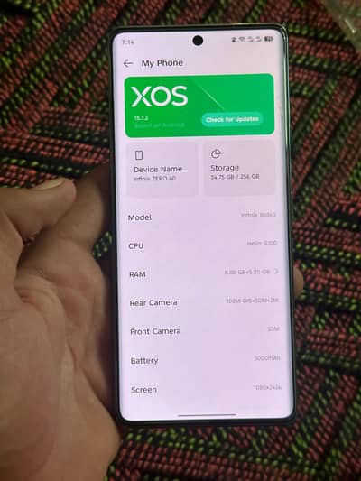 Infinix Zero 40 12 256 exchange possible
