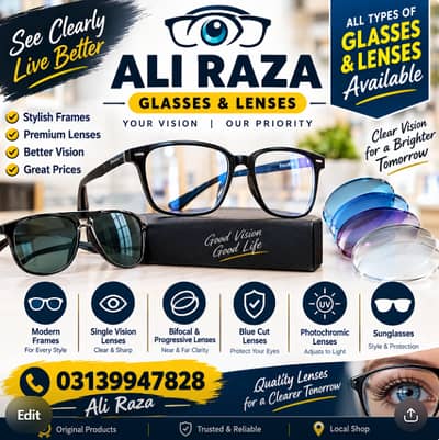 Stylish Frames, Premium Lenses – Clear Vision, Better Life!