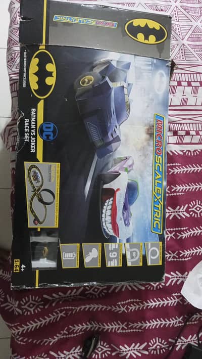 Original Micro Scalextric Batman vs Joker slot car racing set for sale