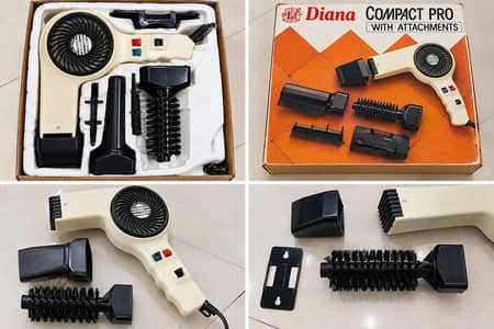 Diana Compact Pro Hair Dryer With Attachments (Complete Set)