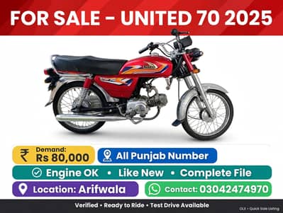United 70 cc 2025