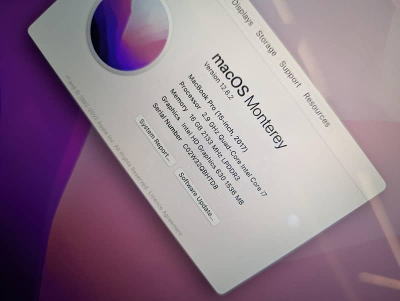Macbook Pro 2017 6