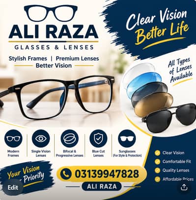 Stylish Frames & Premium Lenses | Clear Vision, Better Life!