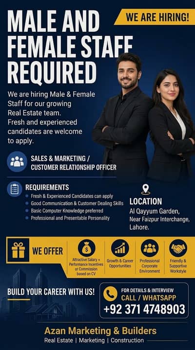 Grow your. Career with Azan marketing builders