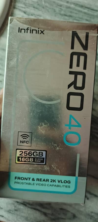 Infinix Zero 40 black clr Complete Box scratchless