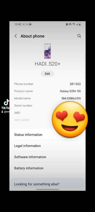 Samsung Mobile S20 Plus no box back break 1 line 1 dot price 25000