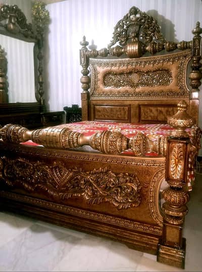 Bed set Chinioty dhol style furniture