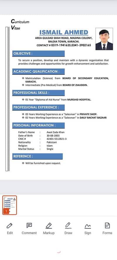 Experienced Salesman Available for Shopping Mall Job