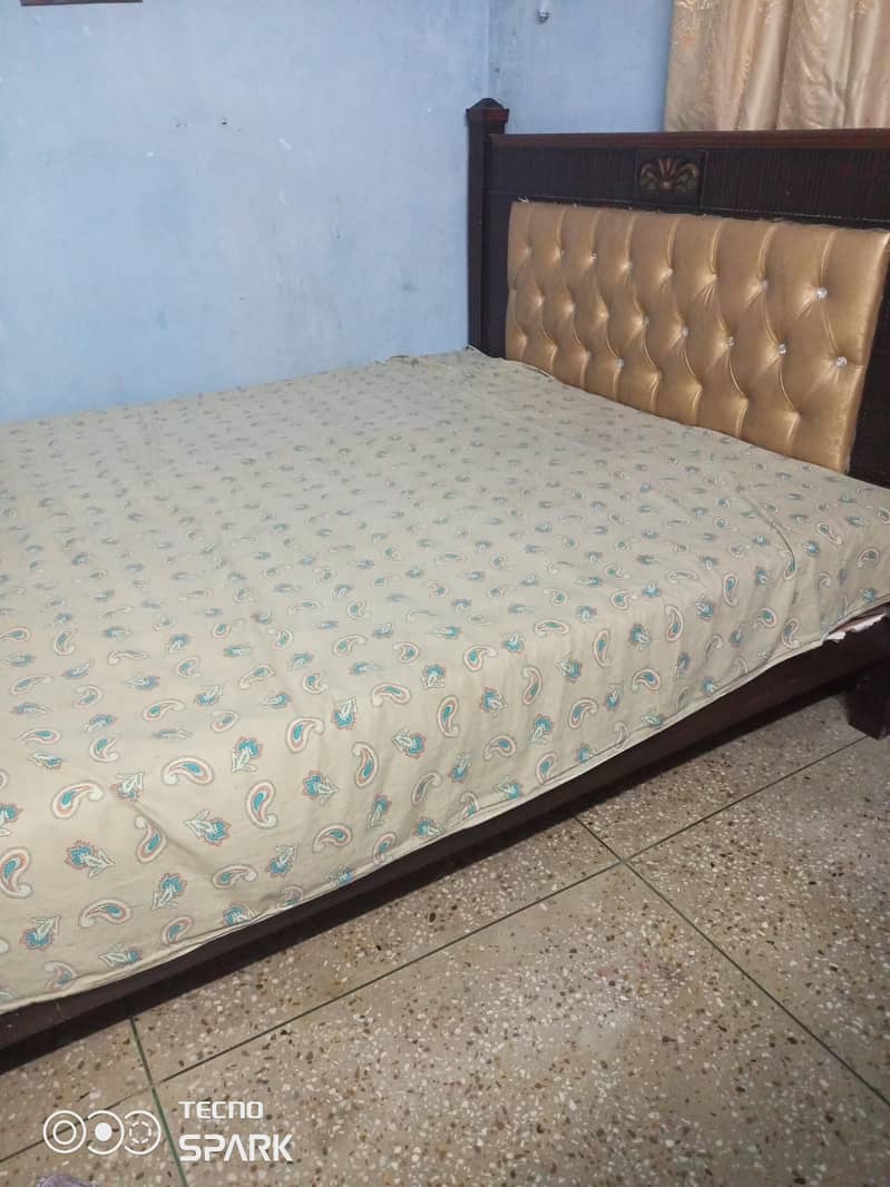 large bed two side table and Spring Mattress 2