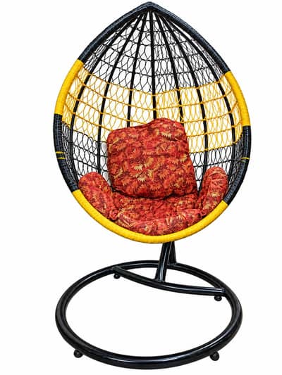 Egg Shape Swing Chair with Stand & Cushions