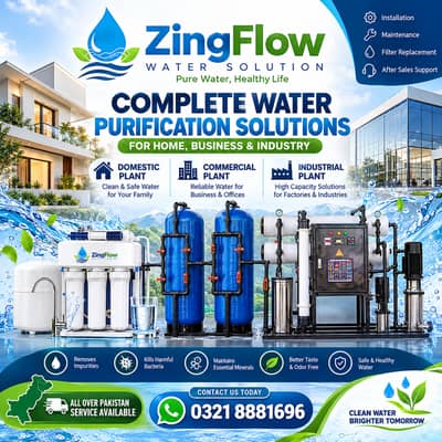 Water Purification Plant | RO Plant | Commercial & Domestic Water Sale