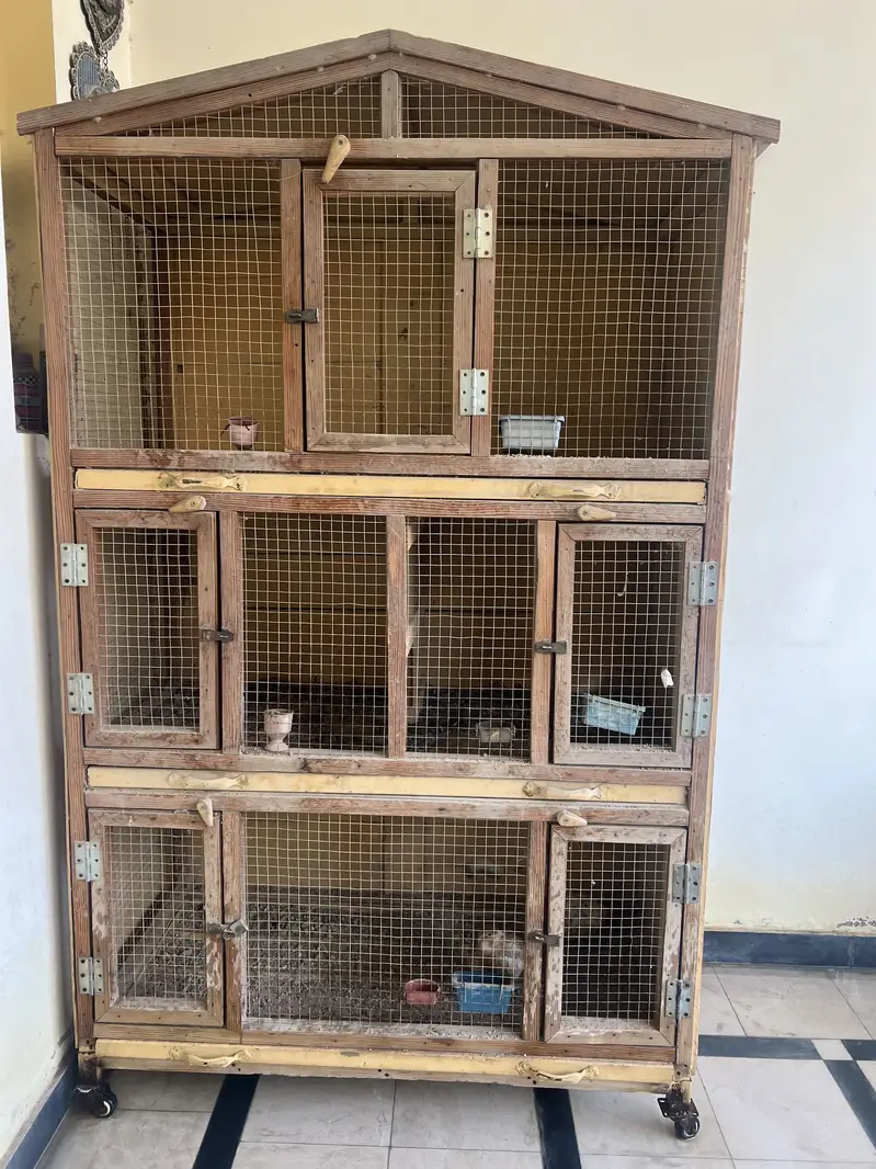 Wooden Cage (3 Portion) for Birds — photo 2