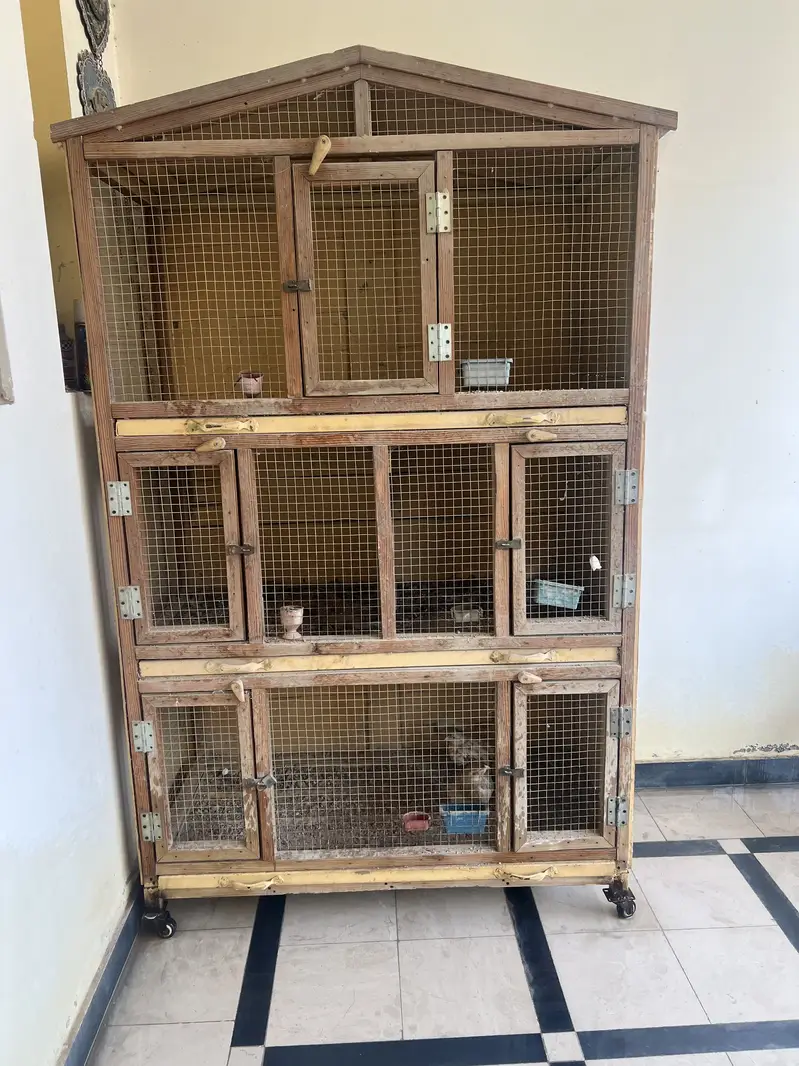 Wooden Cage (3 Portion) for Birds — photo 3