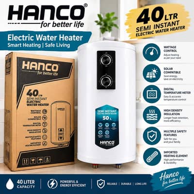 HANCO 40 LTR Semi Instant Electric Water Heater