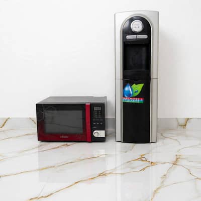 water dispenser and microwave