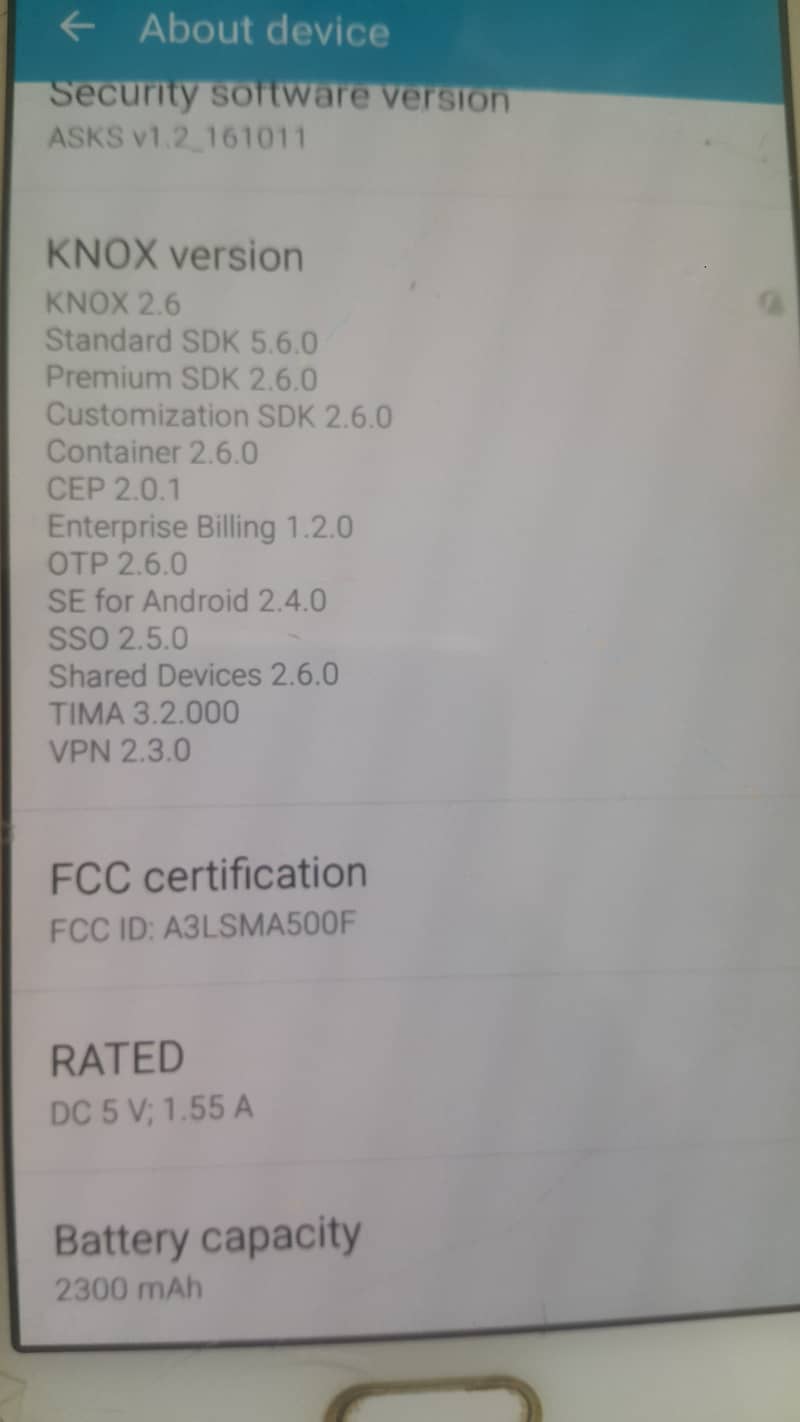 Samsung Mobile A5 4