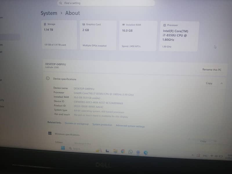Dell Core i7 8