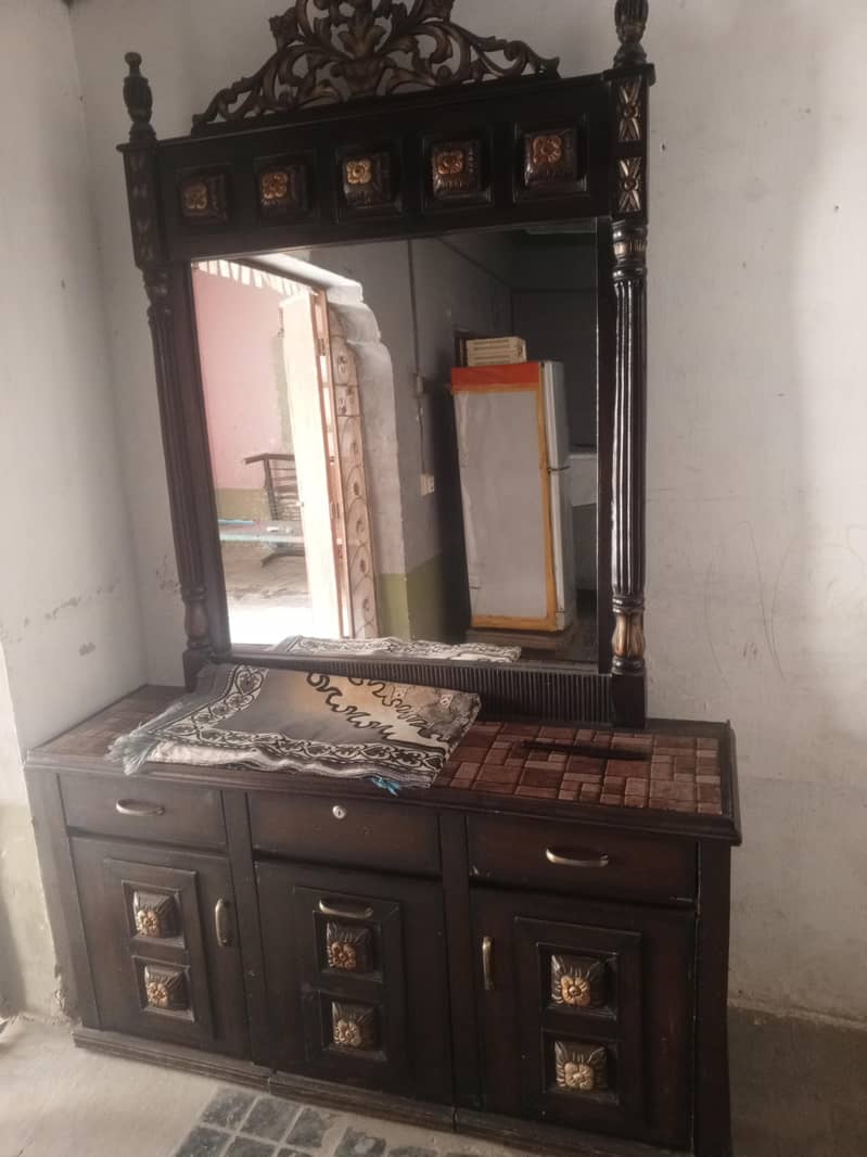 dressing table and show case 1