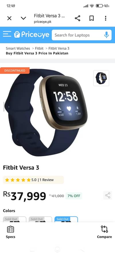 Google fitbit versa 3