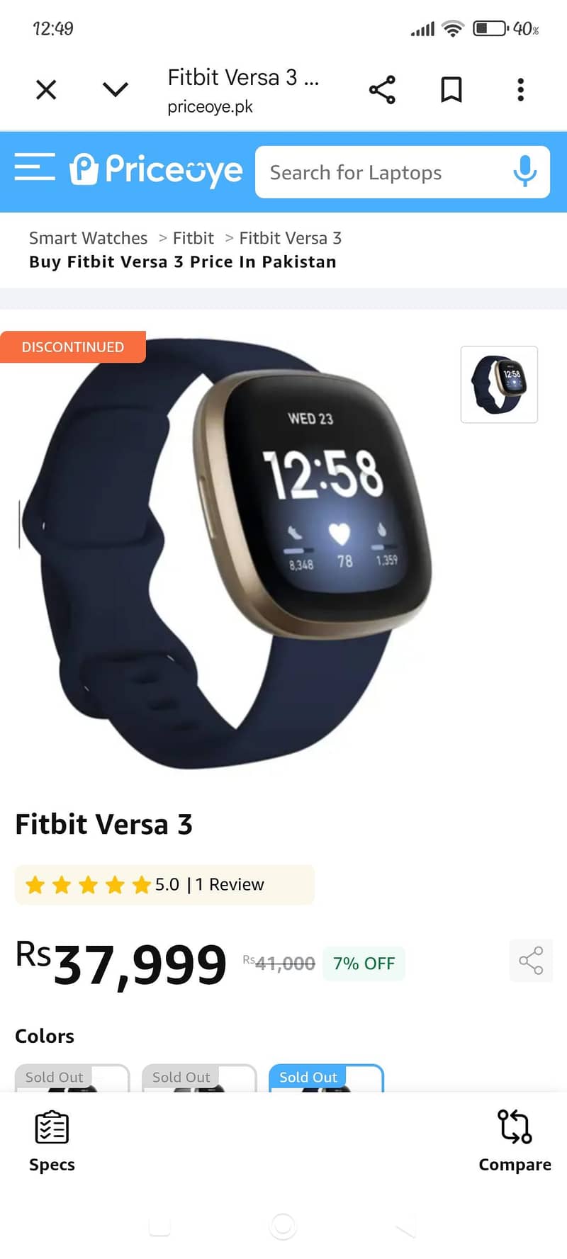 Google fitbit versa 3 0