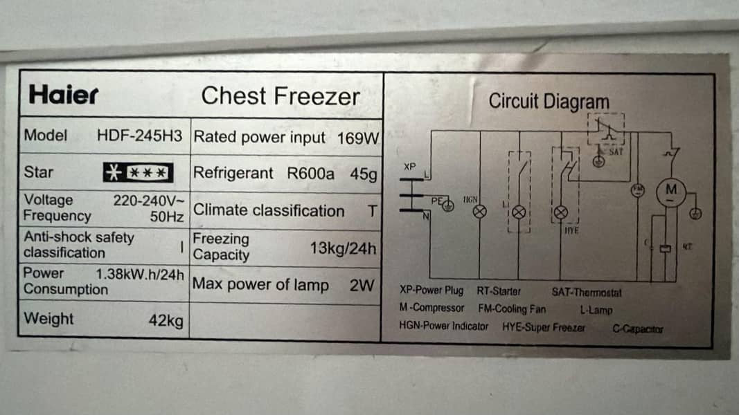 Haier Deep freezer 2