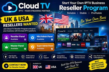 Cloud TV Reseller Program | UK & USA Resellers Wanted