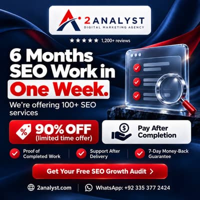 SEO Services – 90% OFF | Pay After Completion | 2Analyst