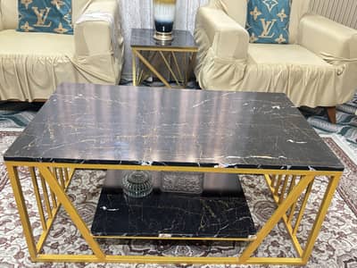 Center table with 2 side tables