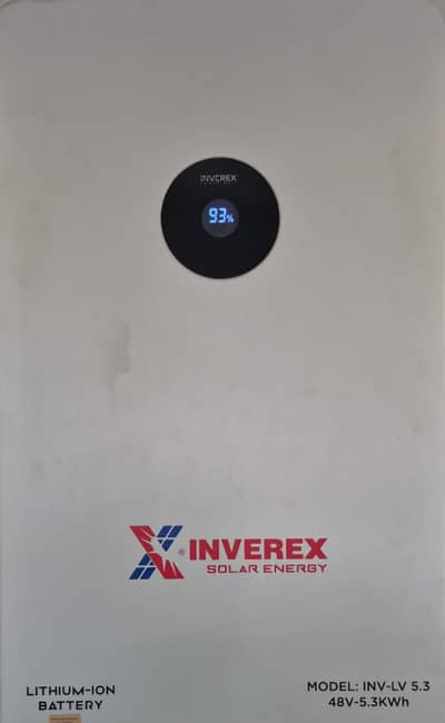 2 Inverex Lithium Batteries (5.3kwh) IP65 with SOH at 97.9% and 98.4%