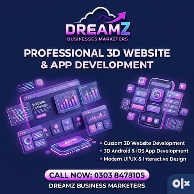 Professional 3D Website & App Development Services