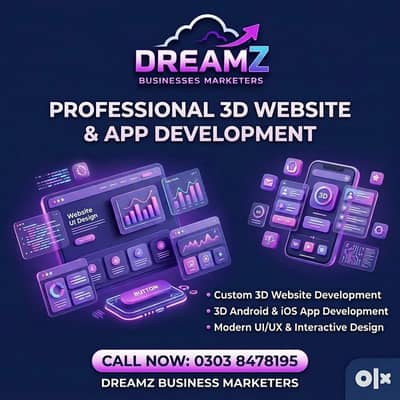 Professional 3D Website & App Development Services