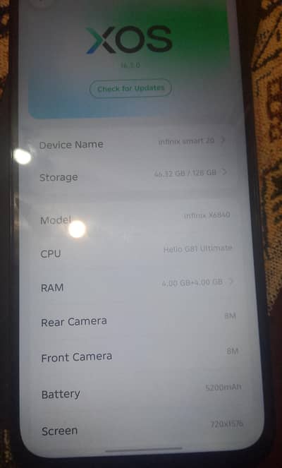 Infinix smart 20 8/128  just 3 days used no issue 10/10 condition