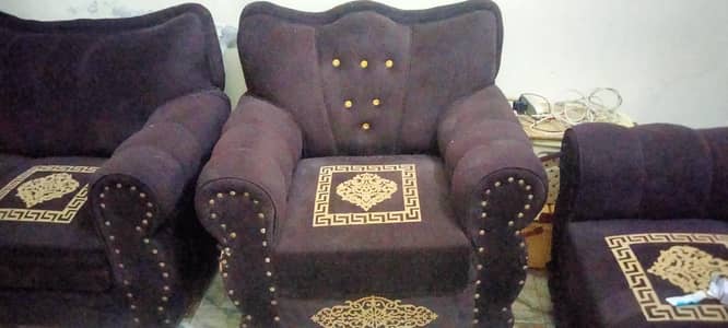 Sofa set choclate brown colour
