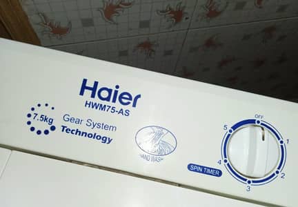 Haiet washing machine twin tub model number HWM 75-AS