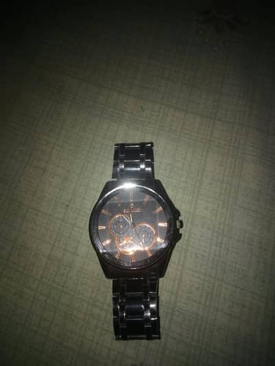 BELL & ROSS Black Chain Watch - Rose Gold Dial