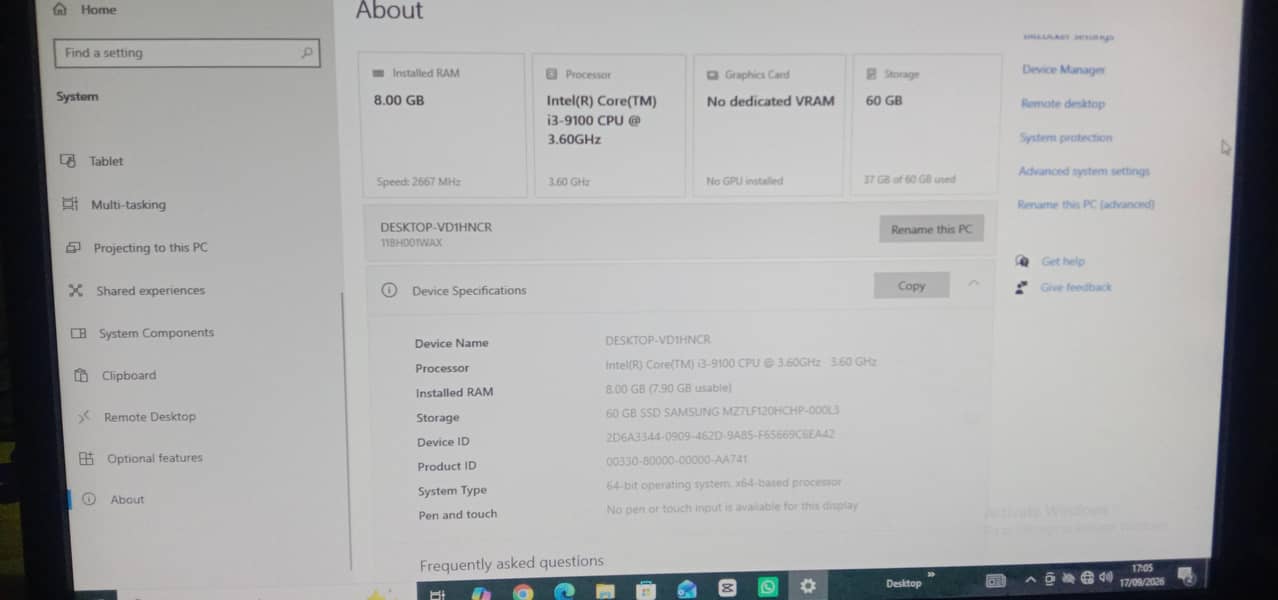 Lenavo pc full setup 9th generation 3