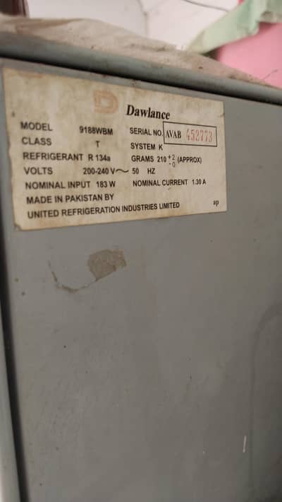 dawalance refrigerator