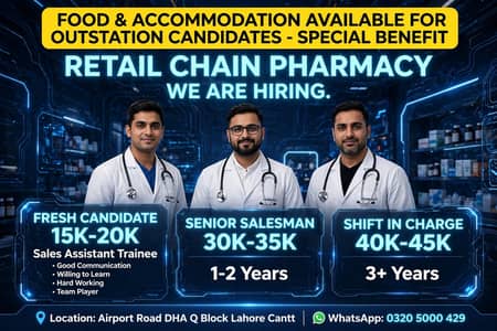JOB OFFER FOR MALE STAFF